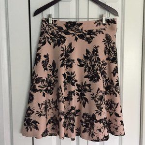 Floral Black and Rose Skirt